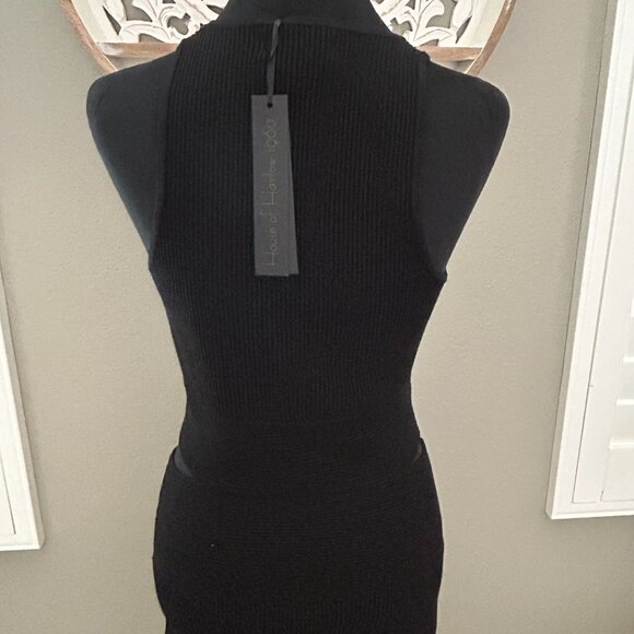 House of Harlow 1960 Revolve Women's Black Stretchy Skirt and Top Set SZL NWT - Picture 3 of 9
